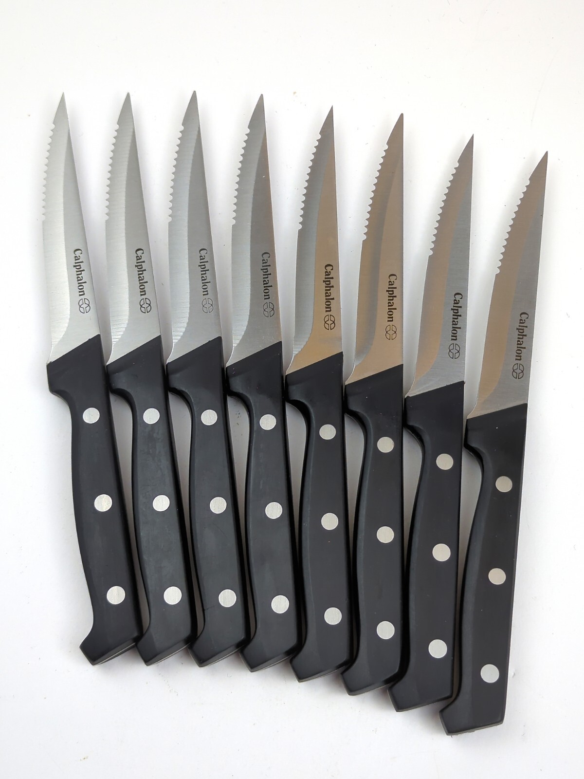 8pc Calphalon CLASSIC 4.5" Serrated STEAK Knives Set / Stainless Steel NEW! eBay