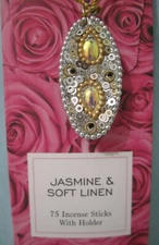 Incense Sticks 75 Jasmine & Soft Linen  Incense Sticks And 1 Incense Holder
