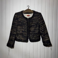 Alice Olivia Kidman Open Front Boxy Jacket Size M