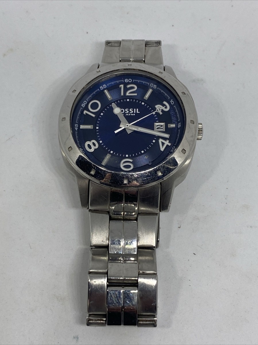 Fossil Blue Men's Watch New Battery Am-4206 250903 UK