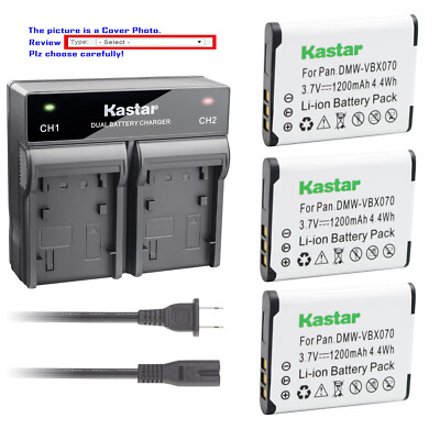 Kastar Battery AC Rapid Charger for Sanyo DB-L80 VPC-CG100EXBK-B VPC-CG100EXW-B