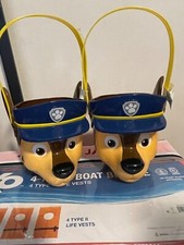 PAW PATROL Dog CHASE LLot Of 2 EASTER Pail Bucket With Handle