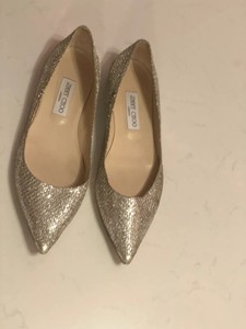 gold flat heels