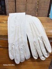 Vintage Ladies Long Leather gloves With Buttons