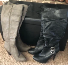 Two Pair of Sexy Knee High Fashion Boots Perfect for Renaissance Festival 