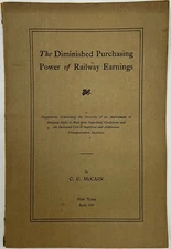 The Diminished Purchasing Power of Railway Earnings Vintage Booklet 1909