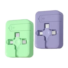 2 Pcs 3 in 1 USB Fast Charging Cable, Multi Charging Cable, Phone Charger Retrac