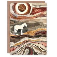 Weiß Abstrakt Camargue Frankreich Landschaft Geburtstagskarte