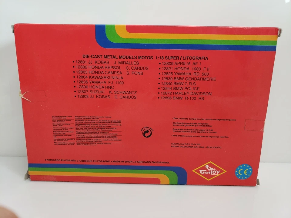 Guiloy Honda 1000 F II Motorcycle #12821 1/18 HTF - Image 3 of 3