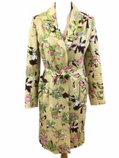Betty Jackson Floral Jacket Duster Coat Size 10 Vintage Style