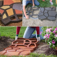 Concrete Walk Maker - Pathmate Stone Mold for Stepping Stones 16.9x16.9x1.6in