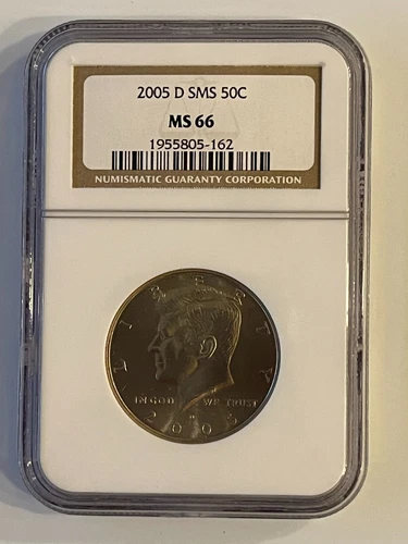 2005 D Kennedy half dollar NGC SMS MS66