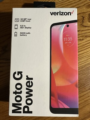 Prepaid Locked To Verizon Motorola Moto G Power -XT21653PP- 6.5  64/4 GB