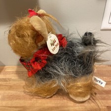 VTG Russ Luv Pets Yorkie Yorkshire Realistic Plush Stuffed Animal With Ear Tag