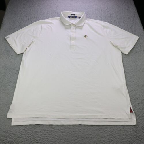 Polo Ralph Lauren Polo Shirt Mens XXL White Golf Stretch Lisle Short Sleeve - Picture 1 of 15