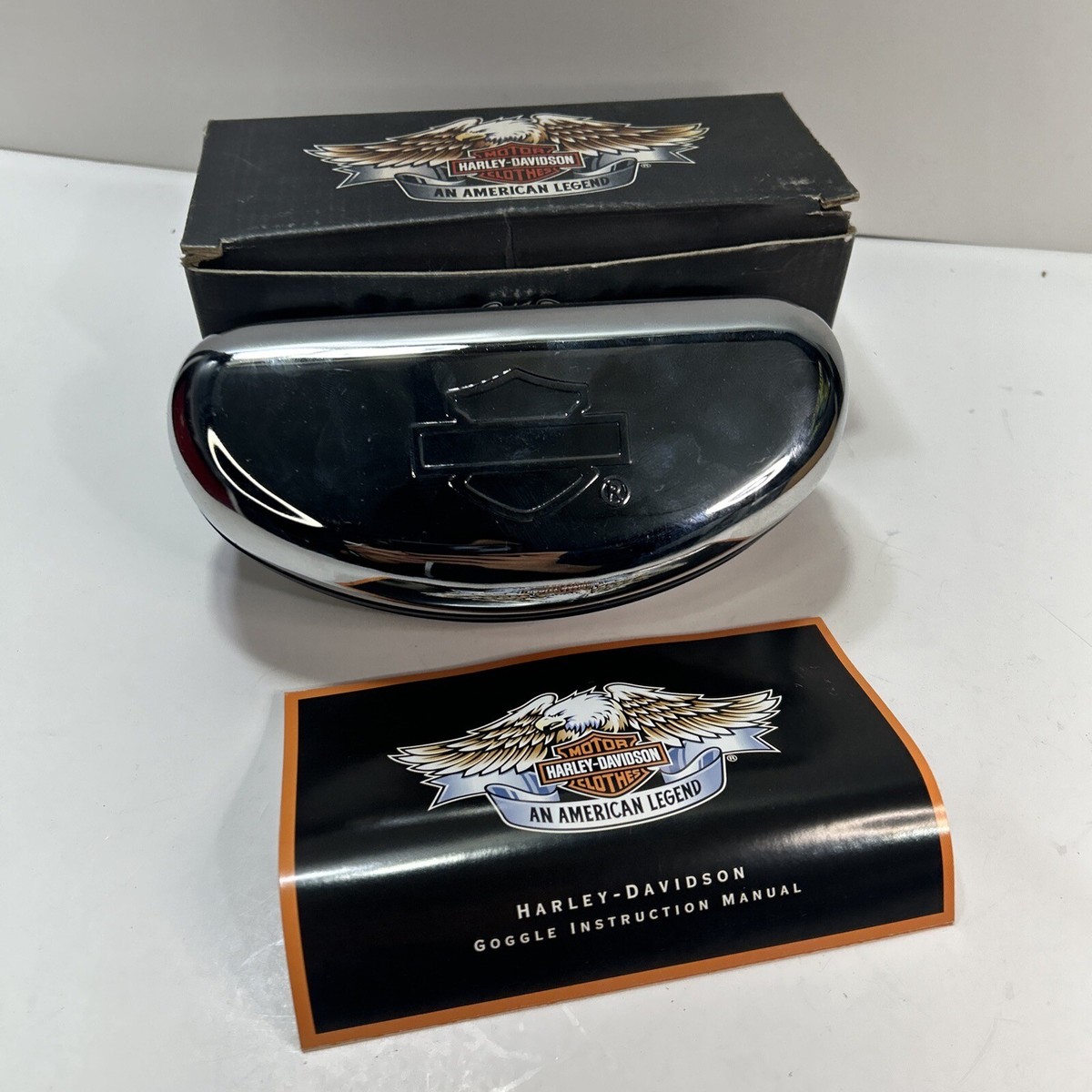 Harley-Davidson アイウェア用ケース Harley Davidson Chrome Color Sunglasses Safety Glasses Clamshell