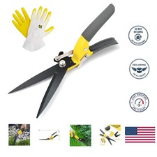 Efficient Manual Grass Shears with Safety Lock - Precision Garden Edging Tool