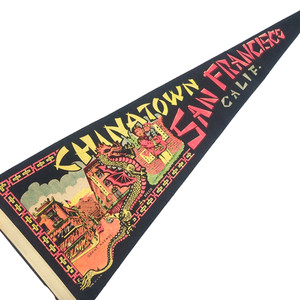 Chinatown San Francisco California Vintage Souvenir Pennant 8.5"x26"