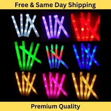 Party Glowz LED Foam Sticks Light Up Wands Rally Glow Sticks For Party Rave Bulk