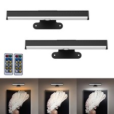 2PACK Picture Light LED Battery Operated Wall for 2Pack Black, Black
