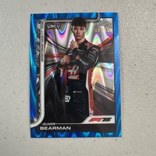 2025 Topps Chrome F1 Oliver Bearman #14 Blue Wave Refractor RC /150 Formula 1