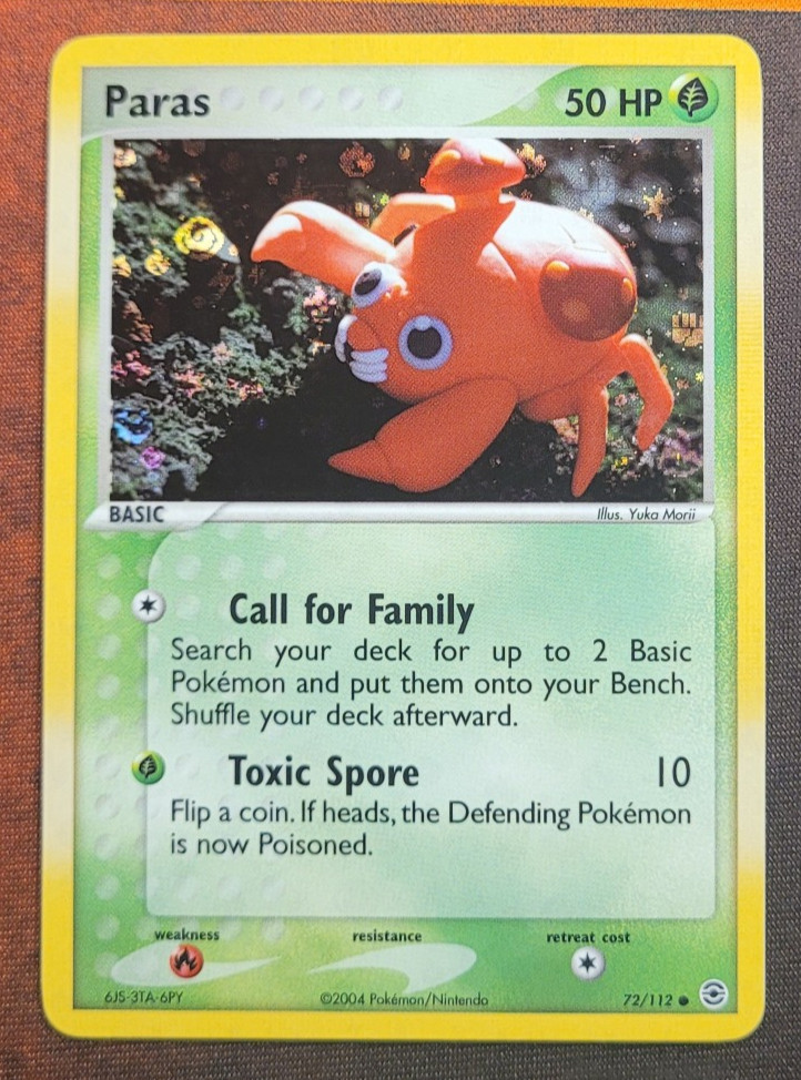 Paras Reverse Holo FireRed & LeafGreen 72/112 NM