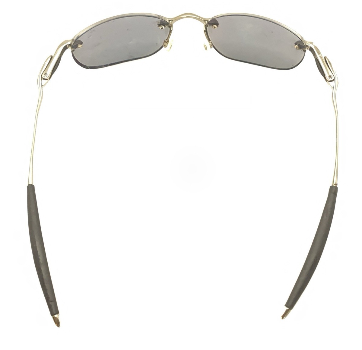 小物 OAKLEY Why 8.1 X-L Rimless Eyewear OAKLEY WHY 8.1 75-511 RIMLESS SPORT WRAP SUNGLASSES brown metal