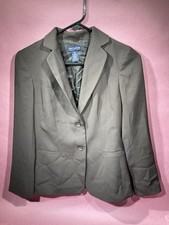 Ann Taylor Petite Brown Suit Blazer  Pant Set Women's Size 0P
