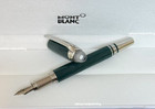 Montblanc Green Resin Fountain Pen Silver Trim Luxury Executive VIP Gift Bid 🔥 — photo 2