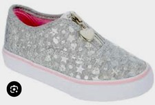 US Sports Toddler Girls Zipper Front Sneakers Gray Size 6M New In Box