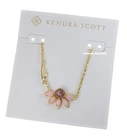 NEW 100% Authentic KENDRA SCOTT  Gold Pink Mix Anya Flower Pendant Necklace