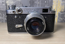 FED-2 USSR 35mm Rangefinder Film Camera Industar-26M 52mm f/2.8 Leather Case