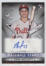 2022 Topps Update Baseball Stars Black 141/199 Simon Muzziotti #BSA-SMU Auto 3c2