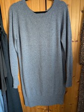 Celtic and Co Lambswool Jumper Dress Size Sm Denim Blue Long Sleeve