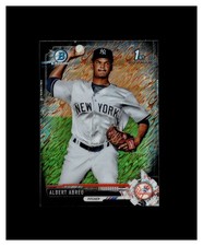 2017 Bowman Chrome Mini Prospects Black Shimmer Refractor Albert Abreu RC /100