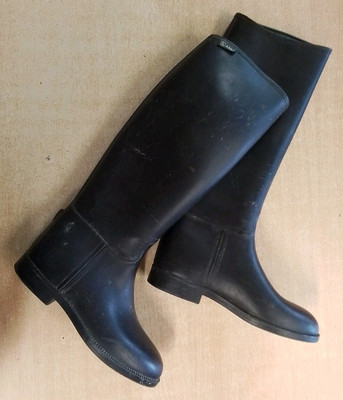 Aigle Rubber Long Riding Boots Size 39 UK (HAP) UK
