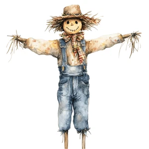 Farm Scarecrow Self Adhesive Vinyl Sticker Wall Decal Various Sizes UK Made