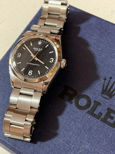 ROLEX 1501 vintage case 1970, Commando dial, riveted style band