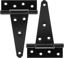 6 Inch T-Strap Heavy Duty Shed Door Hinges Gate Strap Hinges Black Tee Hinge Wro