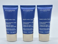 Pack of 3 - Clarins Multi-Active Nuit Revitalizing Night Cream - 1 Oz NWOB