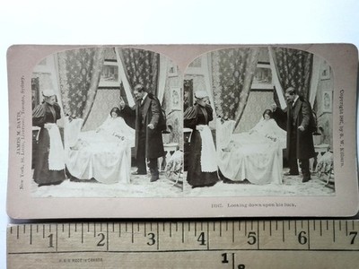 Looking Down Upon His Luck Stereoview B. W. Kilburn 1897 Humorous Scene