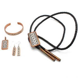 Randy Secatero & Sylvana Apache Sterling Hand Stamped Jewelry Lot of 4 #S5834 3