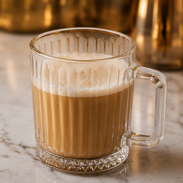 GläSer Set Mit Henkel Kaffee TeegläSer 6Er Geriffelt Transparent 210Ml-image