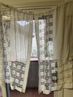 Antique Pulled Thread-work Linen Handmade Curtain Panels — photo 4