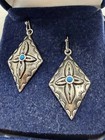 NIB Montana Silversmiths Turquoise Southwestern Engraved Dangle Pierced Earrings — photo 2