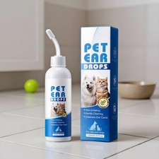 Pet Ear Drops Dogs Cats Ear Cleaner 120ml Rinse Wash Cleanser