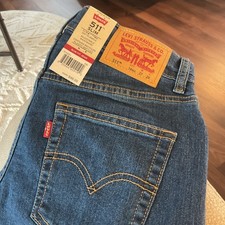 Levi's 511 Slim Performance Jeans Boys 14 Adjustable Waistband Stretch Dark Wash