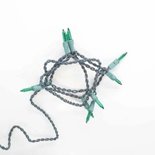 10 Bulb Green Glass Craft Lights Green Wire Brand New in Original Package