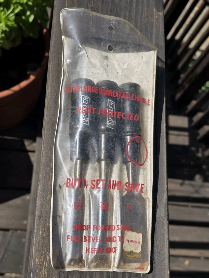 Fuller 3 Piece Wood Chisel Set No. 173 - 1/2", 3/4" & 1" - Image 2 of 4