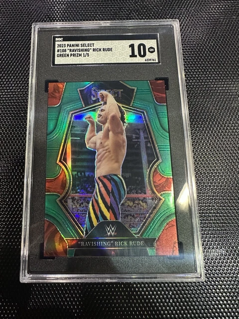2023 Select WWE #108 Ravishing Rick Rude Green Prizm 1/5 Graded 10 SGC